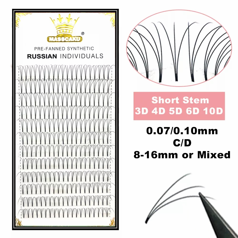 Eyelash Extension Or Extensions - MASSCAKU Lashes готовые широкие вееры 3d/4d/5d/6d/10d/20d