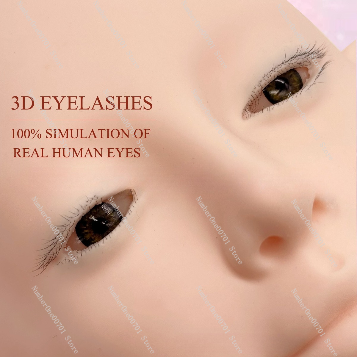 Eyelash Extension Open Eye - Трехслойная силиконовая голова-манекен с открывающимися глазами,