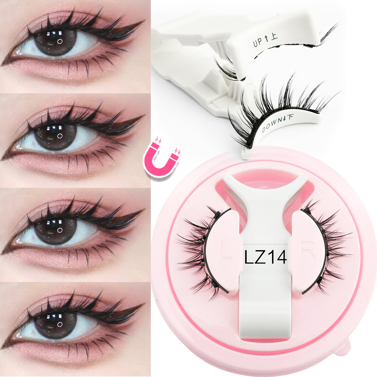 Faux Mink Lash - Новинка, 1 пара магнитных ресниц, 3D