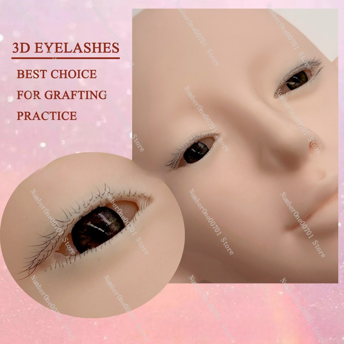 Трехслойная силиконовая голова – обзор и цена Eyelash Extension Open Eye